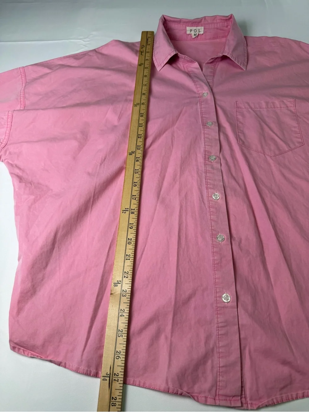 POL Pink Classic Oversized Joss Shirt - Lux Quality size Medium